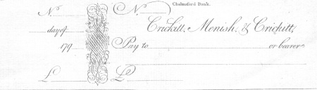 old cheque chelmsford bank