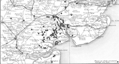 1884 earthquake damage map